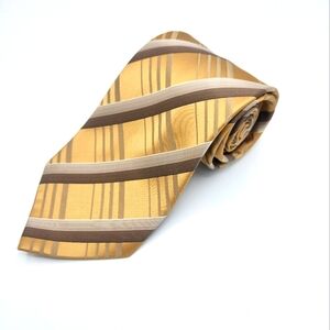 Striped Gold and Brown Men's Tie